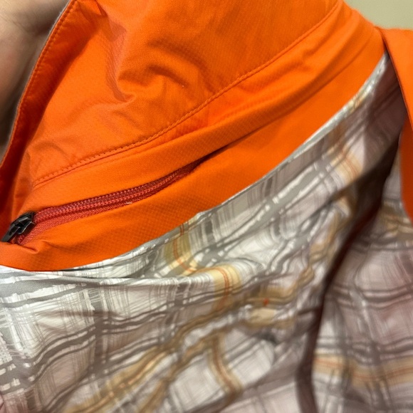 REI Orange Trench Coat Weather-Resistant Long Sleeve - Picture 8 of 8